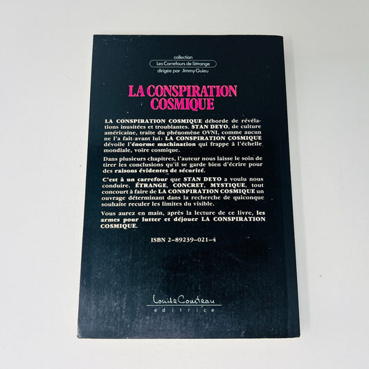 1986 La Conspiration Cosmique de Stan Deyo Livre Français Paranormal Ovnis Vtg