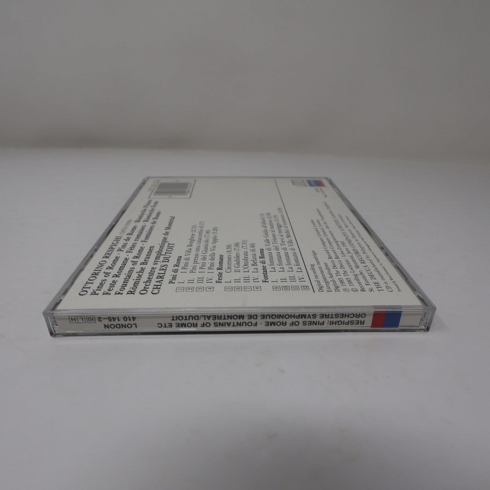 Respighi Charles Dutoit/OSM CD Pines Of Rome/Fountains Of Rome/Feste Romane 1983