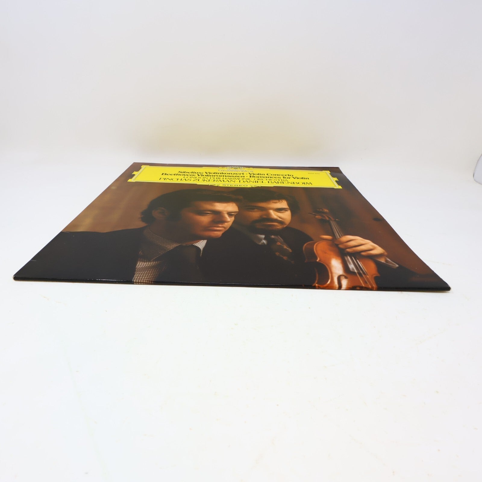 Pinchas Zukerman Daniel Barenboim Sibelius Beethoven Violin LP Record 2530 552