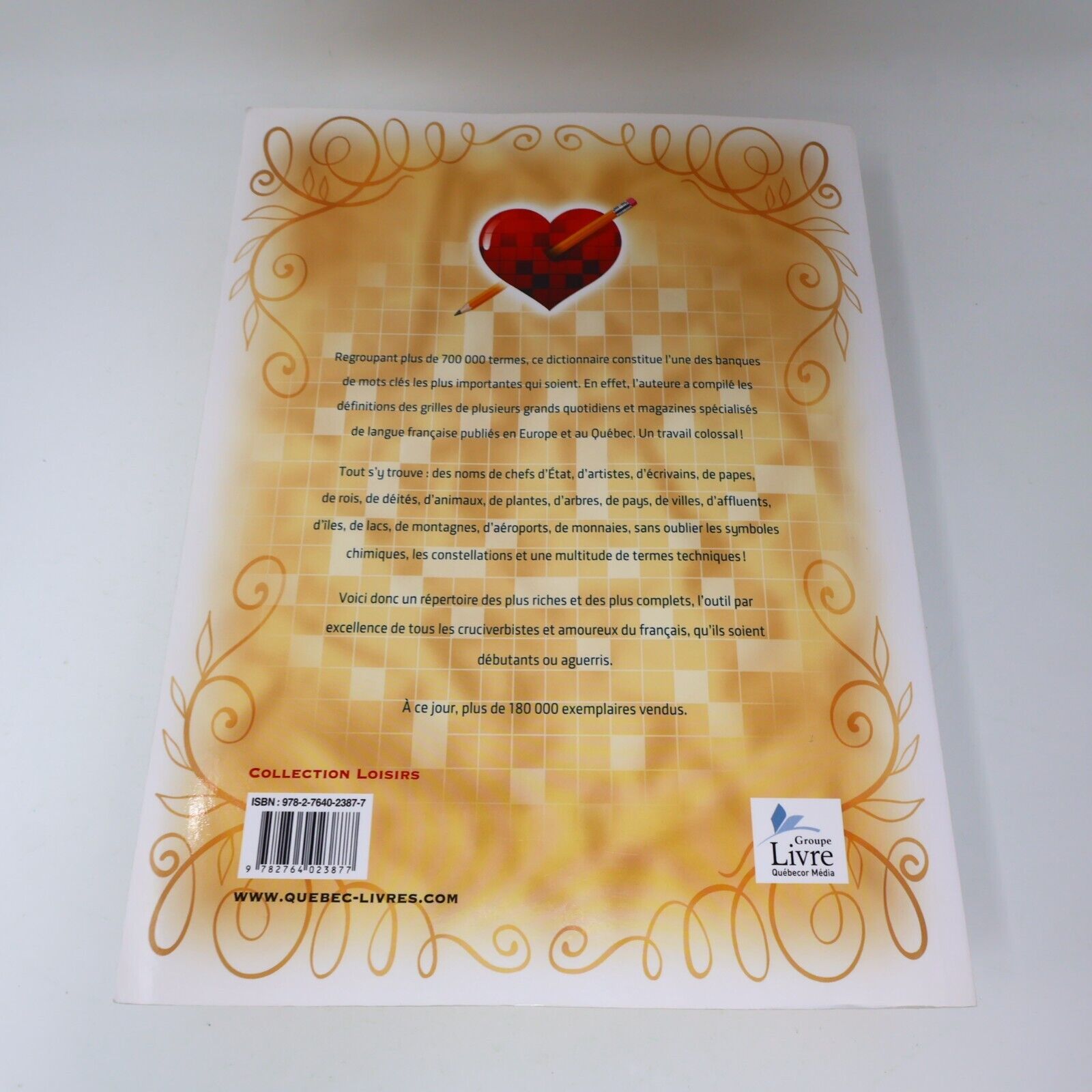 2014 Le Grand Dictionnaire des Mots Croisés Édition Augmentée Lise Beaudry Livre