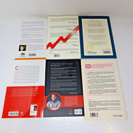 Finances Personnelles Affaires Entrepreneuriat Lot 6 Livres Français French