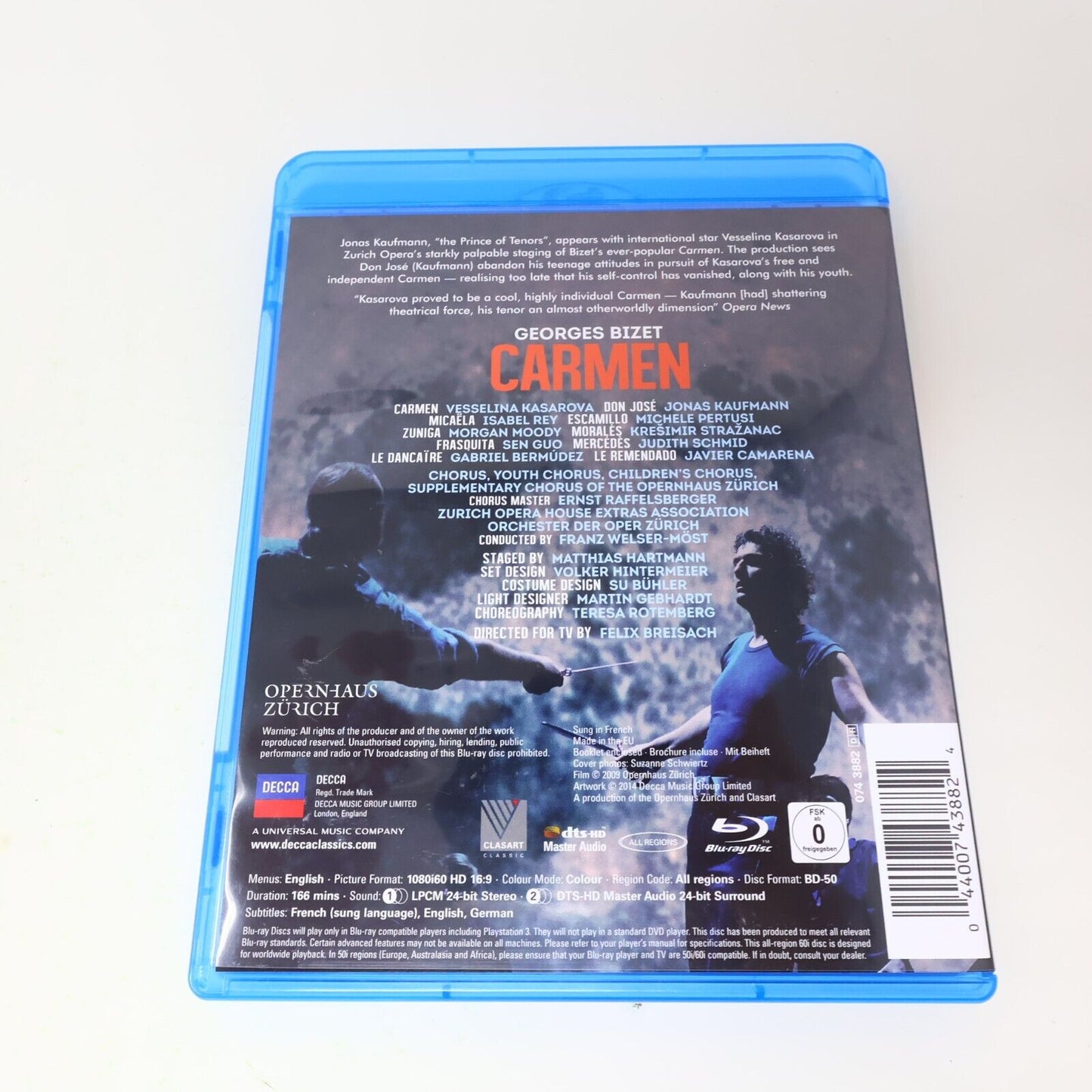 Bizet Carmen Blu-Ray Jonas Kaufmann Vesselina Kasarova Franz Welser-Most Zurich