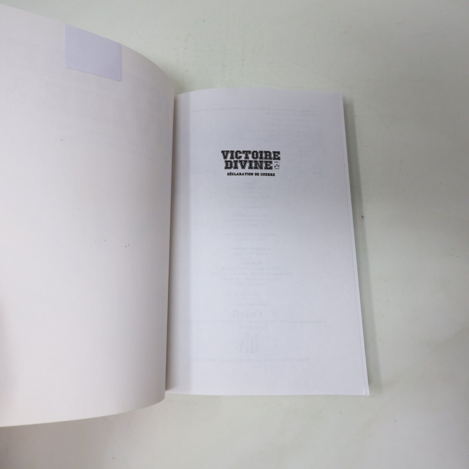 2018 Déclaration de Guerre Victoire Divine #1 de Edith Kabuya De Mortagne PB