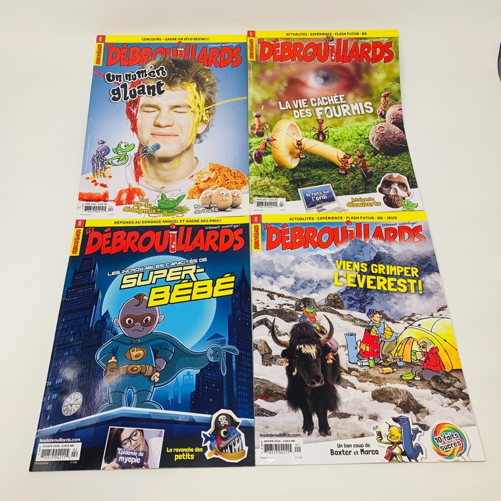 16x Les Débrouillards Magazines Enfants Français 2015-20 Années Incomplètes Lot