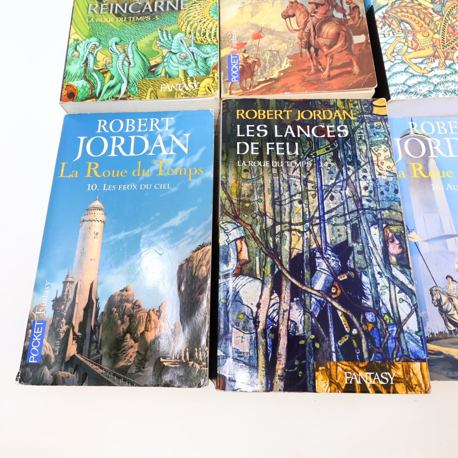 Lot 9 Livres La Roue du Temps Robert Jordan Pocket/France Loisirs Book Français