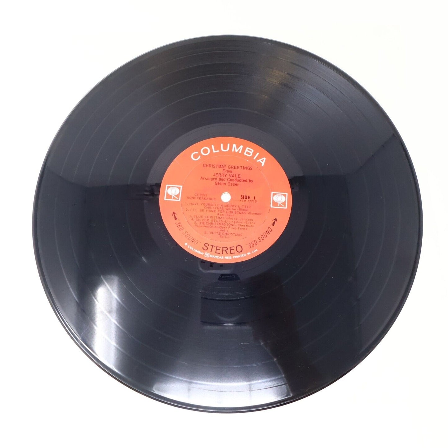 Christmas Greetings From Jerry Vale LP Record CS 9025 Silver Bells Silent Night