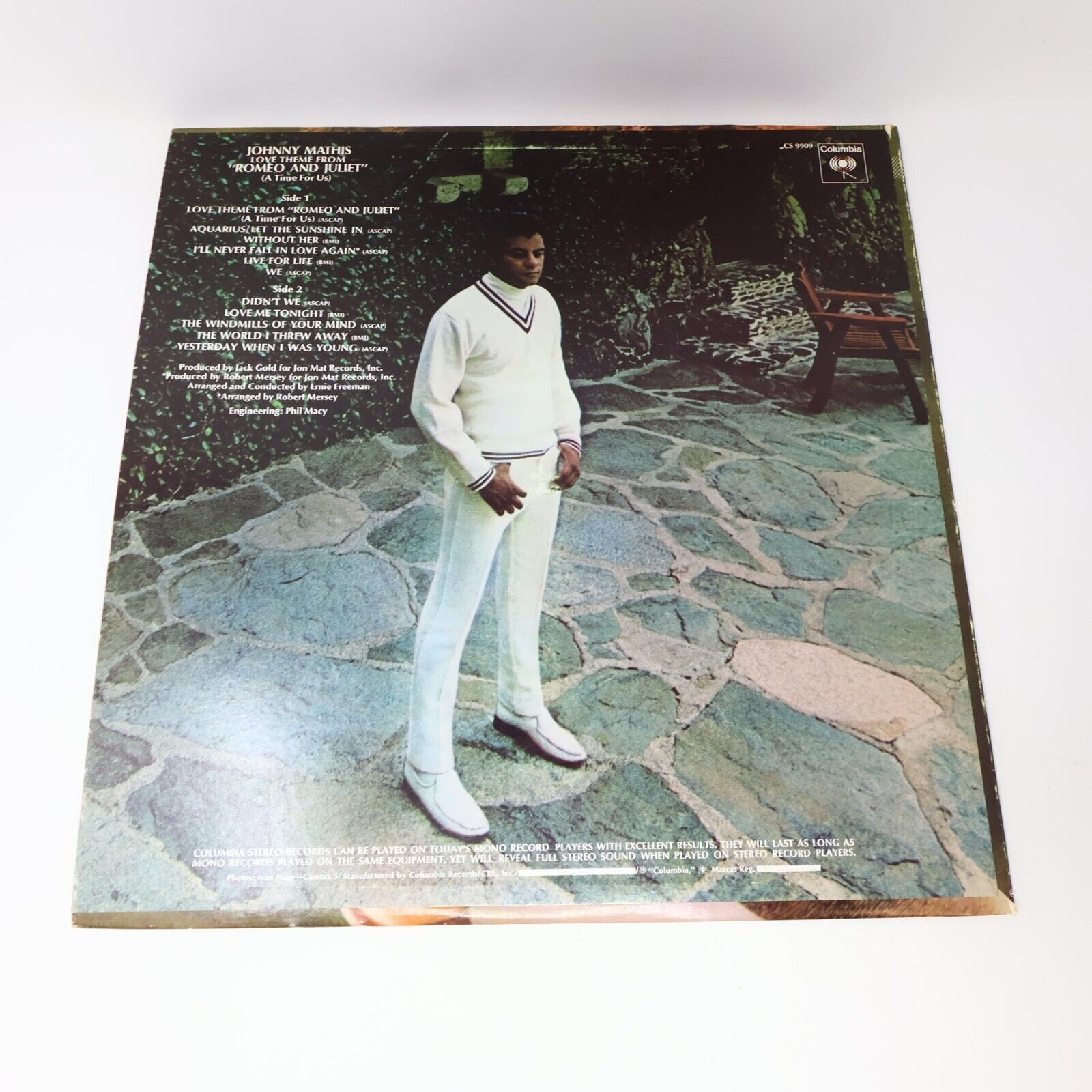 3x Johnny Mathis Raindrops Keep Fallin'/Greatest Hits/Romeo Juliet LP Record Lot