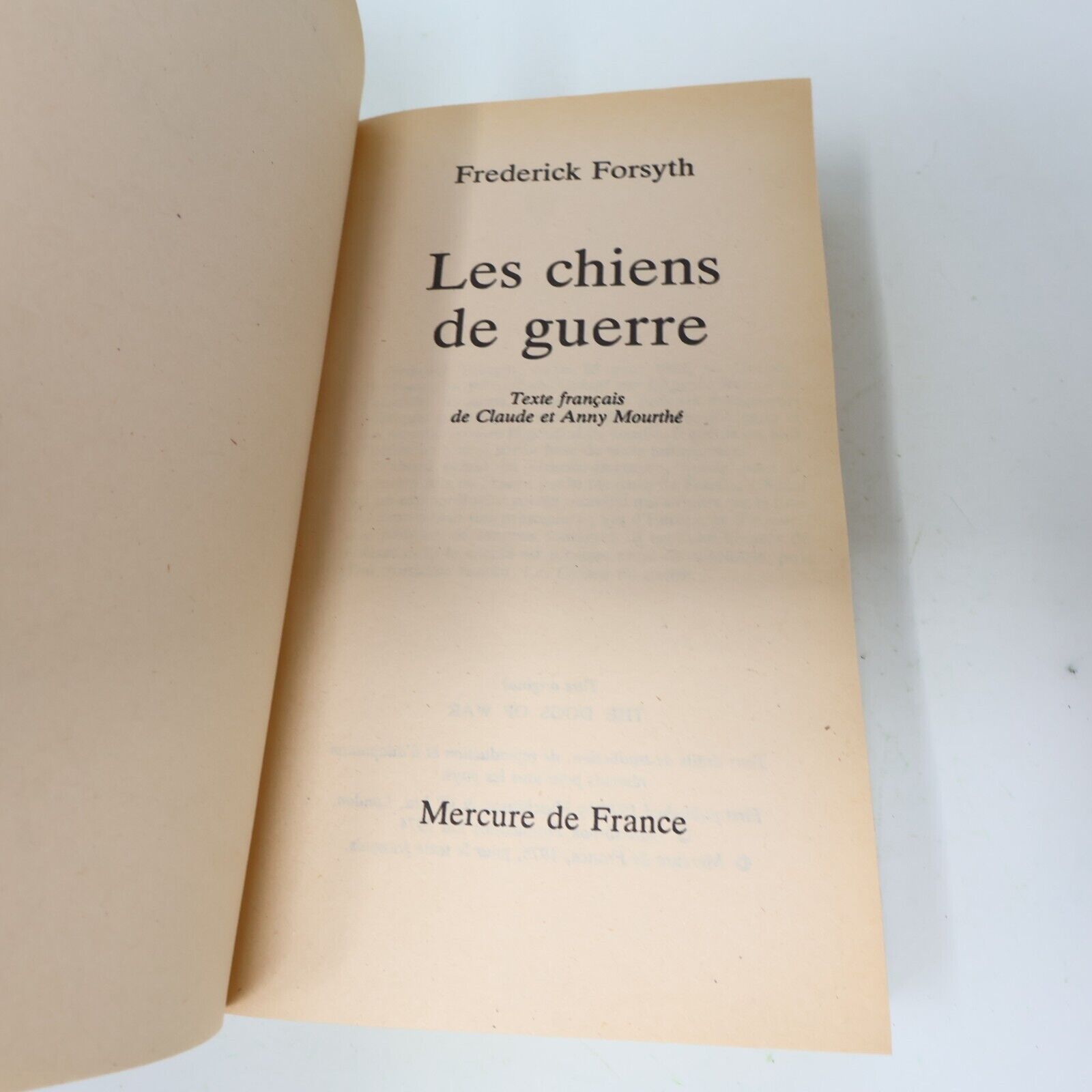 1975 Les Chiens de Guerre Frederick Forsyth Folio Gallimard Français Paperback