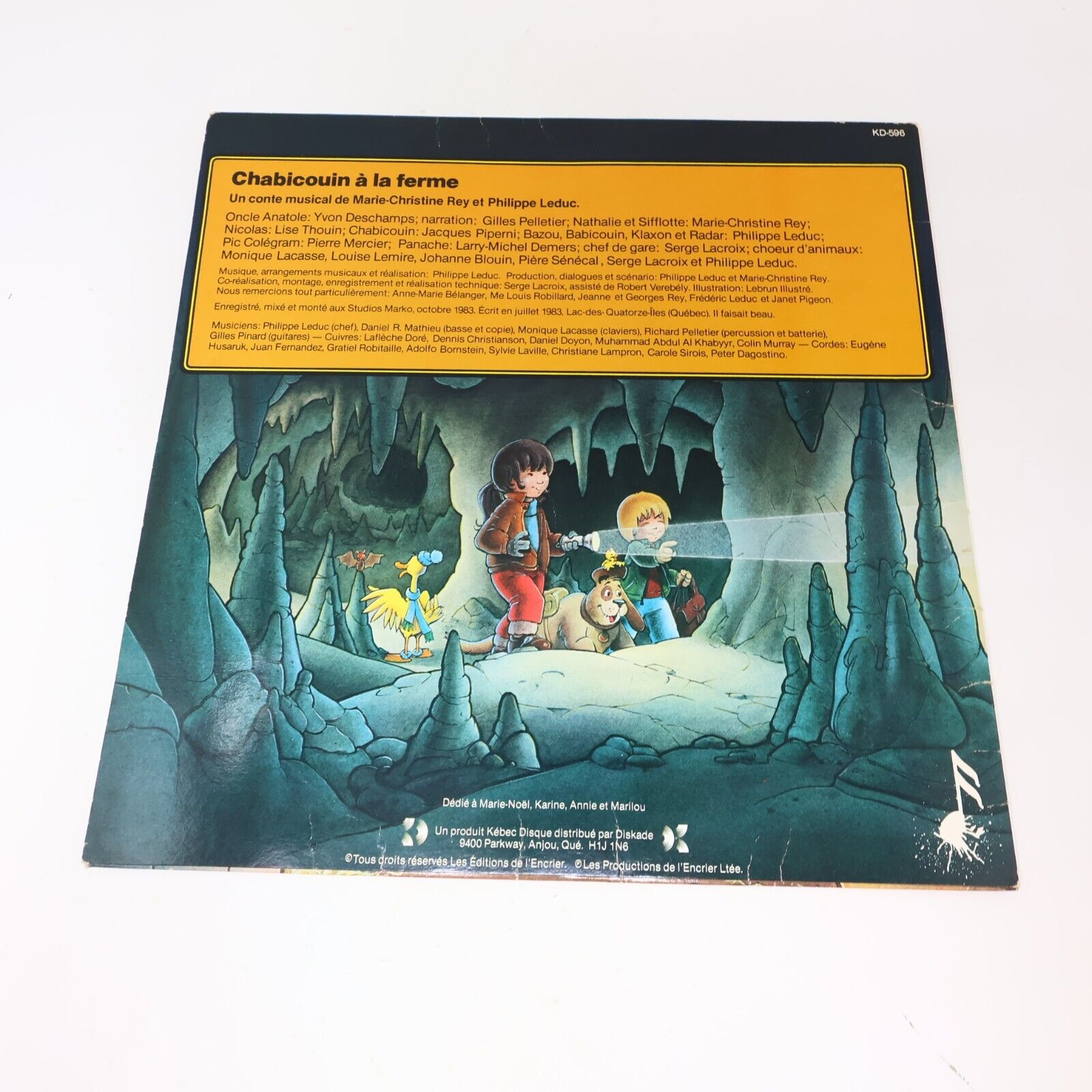 Chabicouin + À la Ferme Lot 2 Disques LP Enfants Français Kébec Disque L'Encrier