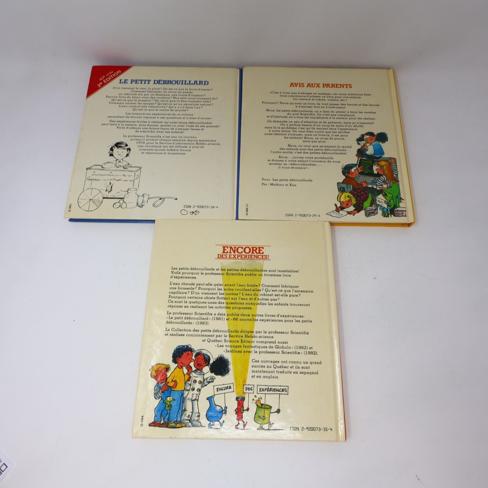 Lot 3 Les Petits Débrouillard Professeur Scientifix Livres Enfants Science 80s
