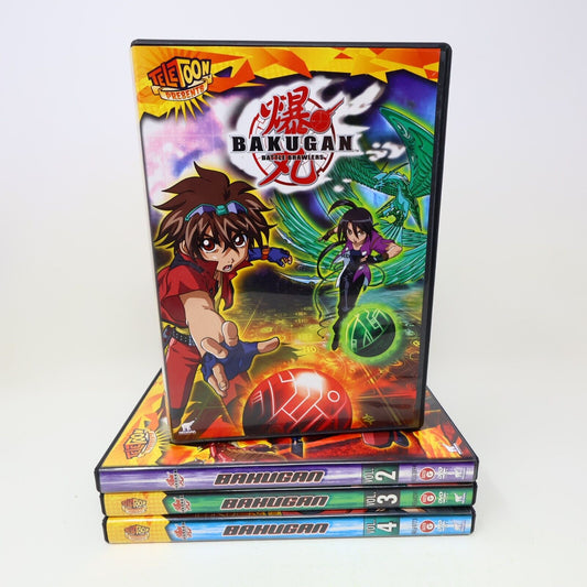 Bakugan Battle Brawlers #1-2-3-4 DVD Lot TeleToon English Français NTSC Tested