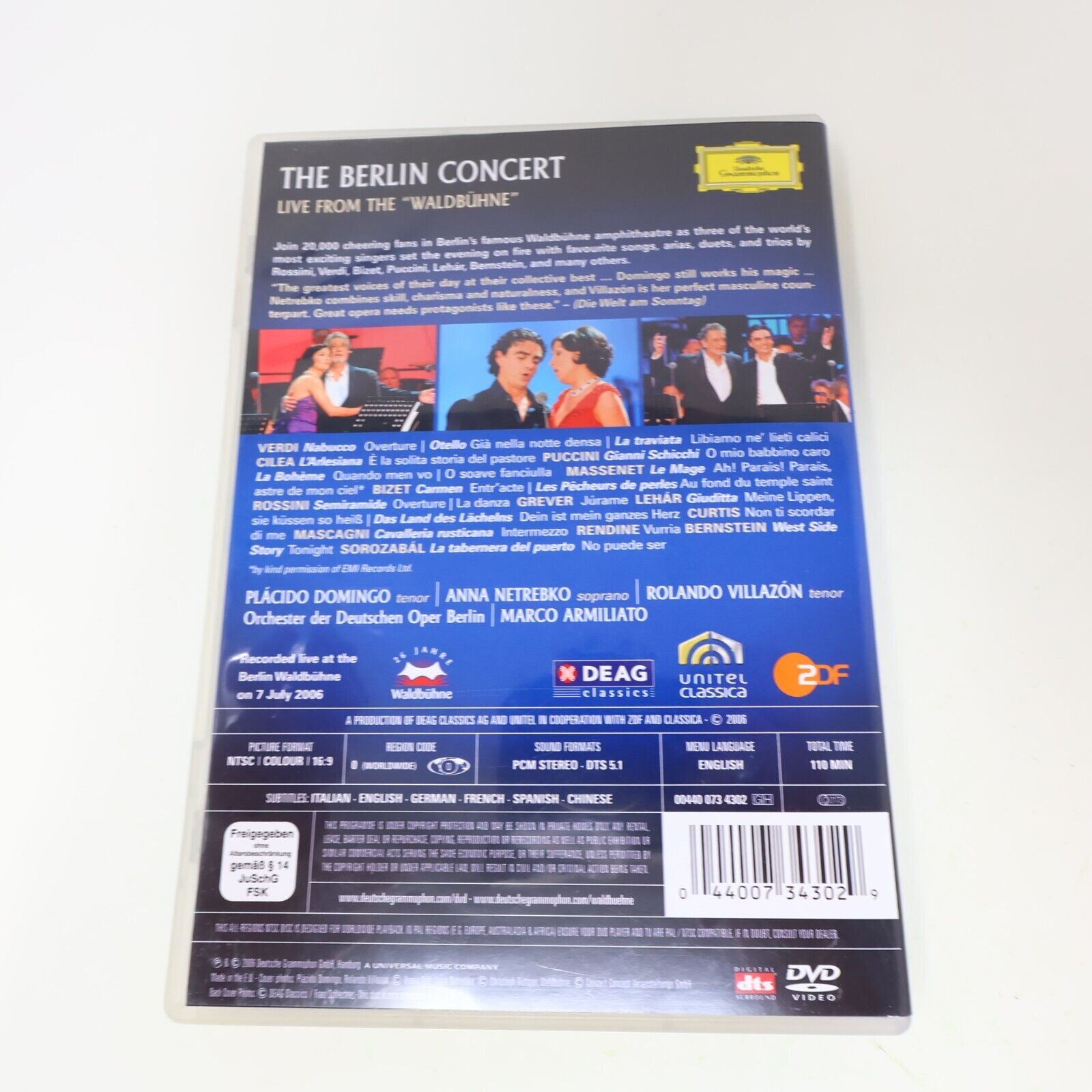 The Berlin Concert Live from the "Waldbühne" DVD Placido Domingo NTSC Tested