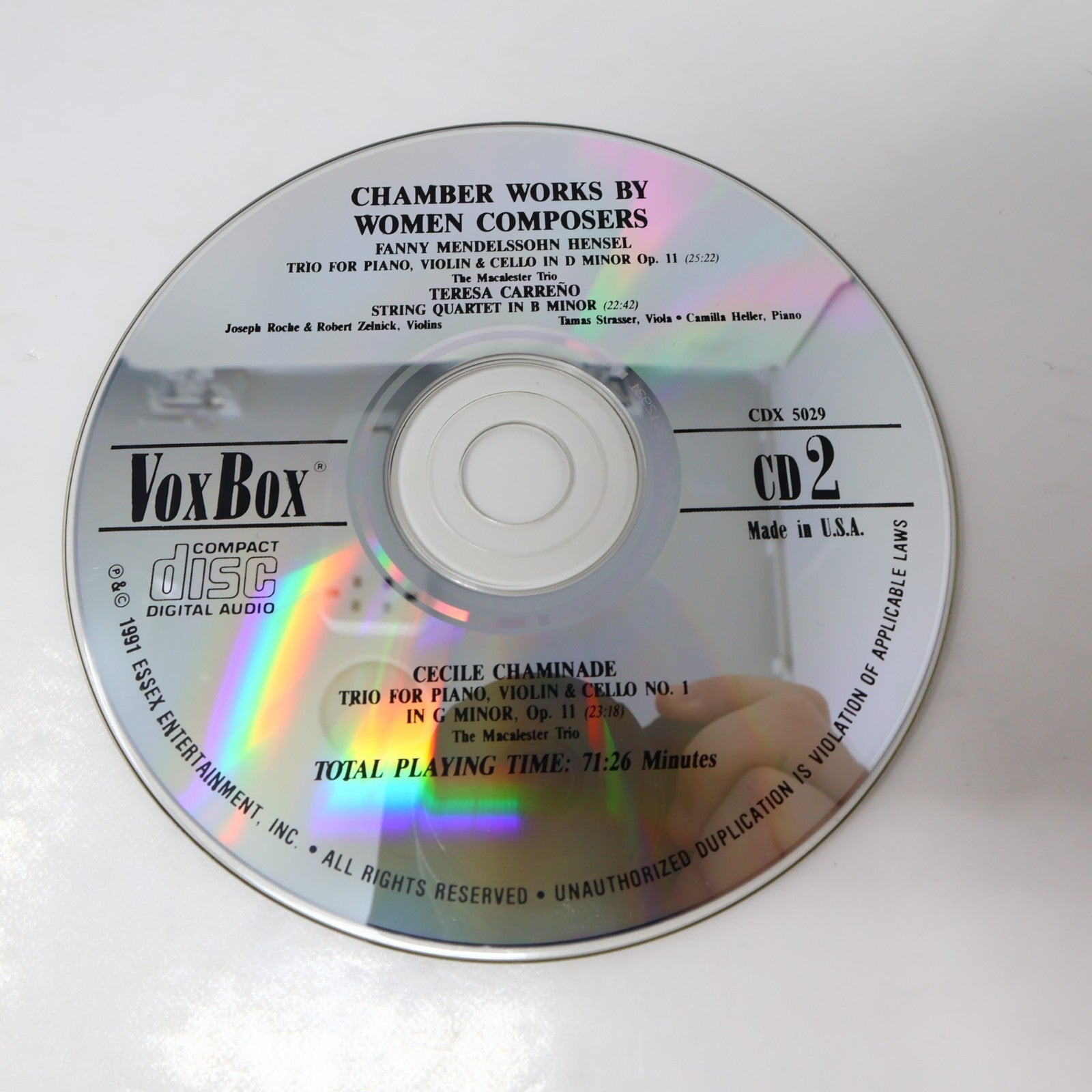 Chamber Works By Women Composers 2 CD Box Set Clara Schumann/Amy Beach/Carreño
