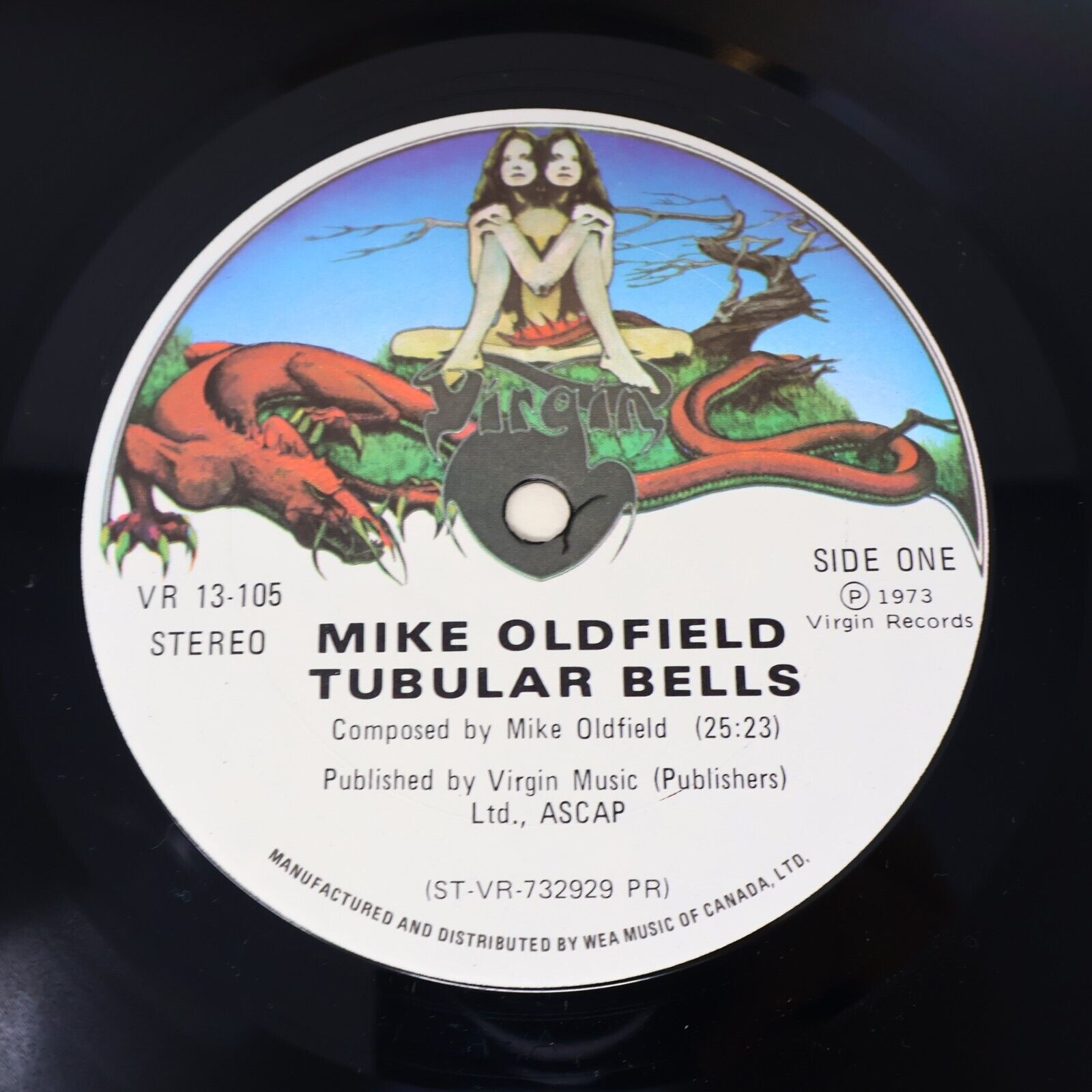 Mike Oldfield Tubular Bells LP Record Vinyl 1973 Canada VR 13-105 EX/VG+ Virgin