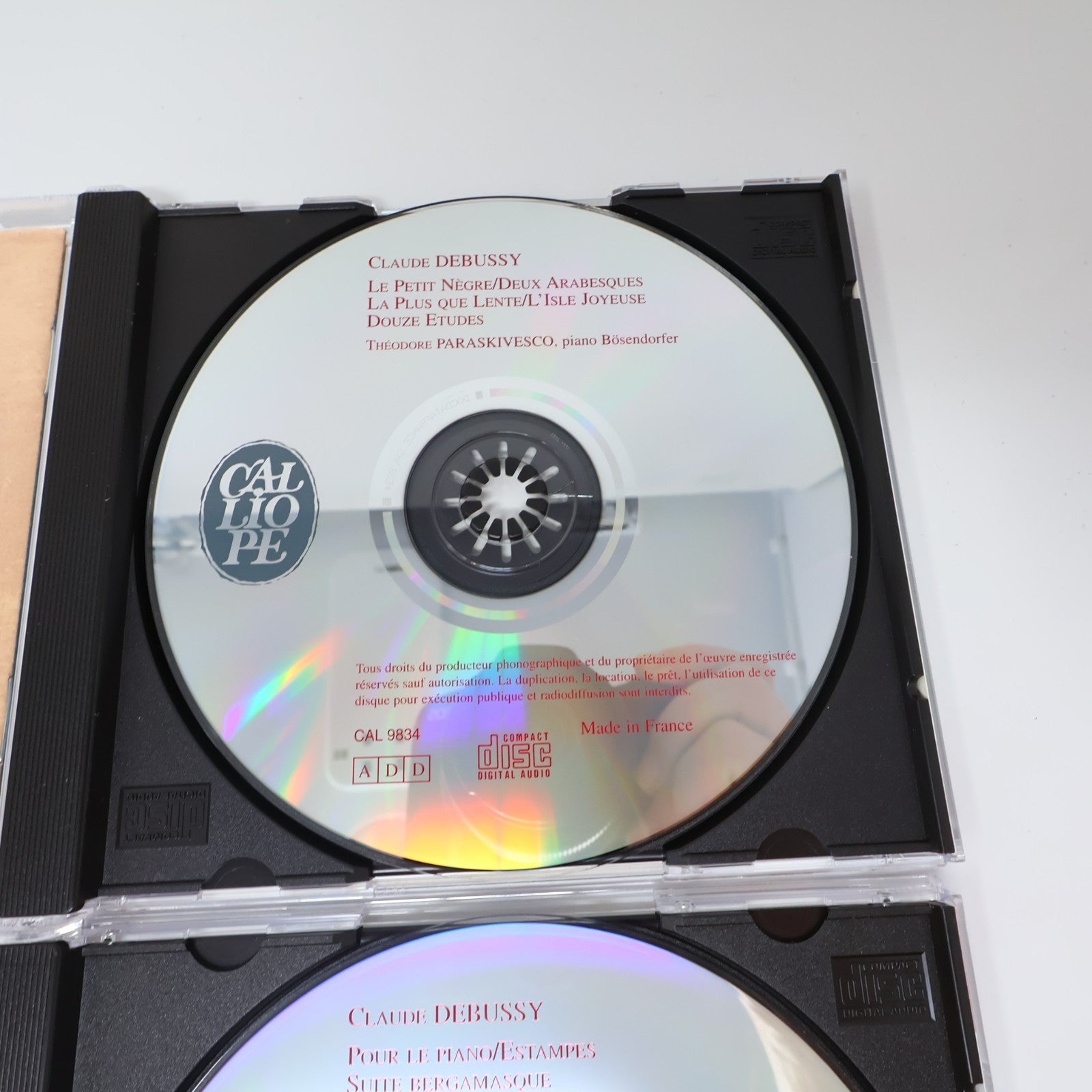 Claude Debussy L'Oeuvre de Piano Coffret 4 CD Calliope 2002 CAL 3831.4 Classique