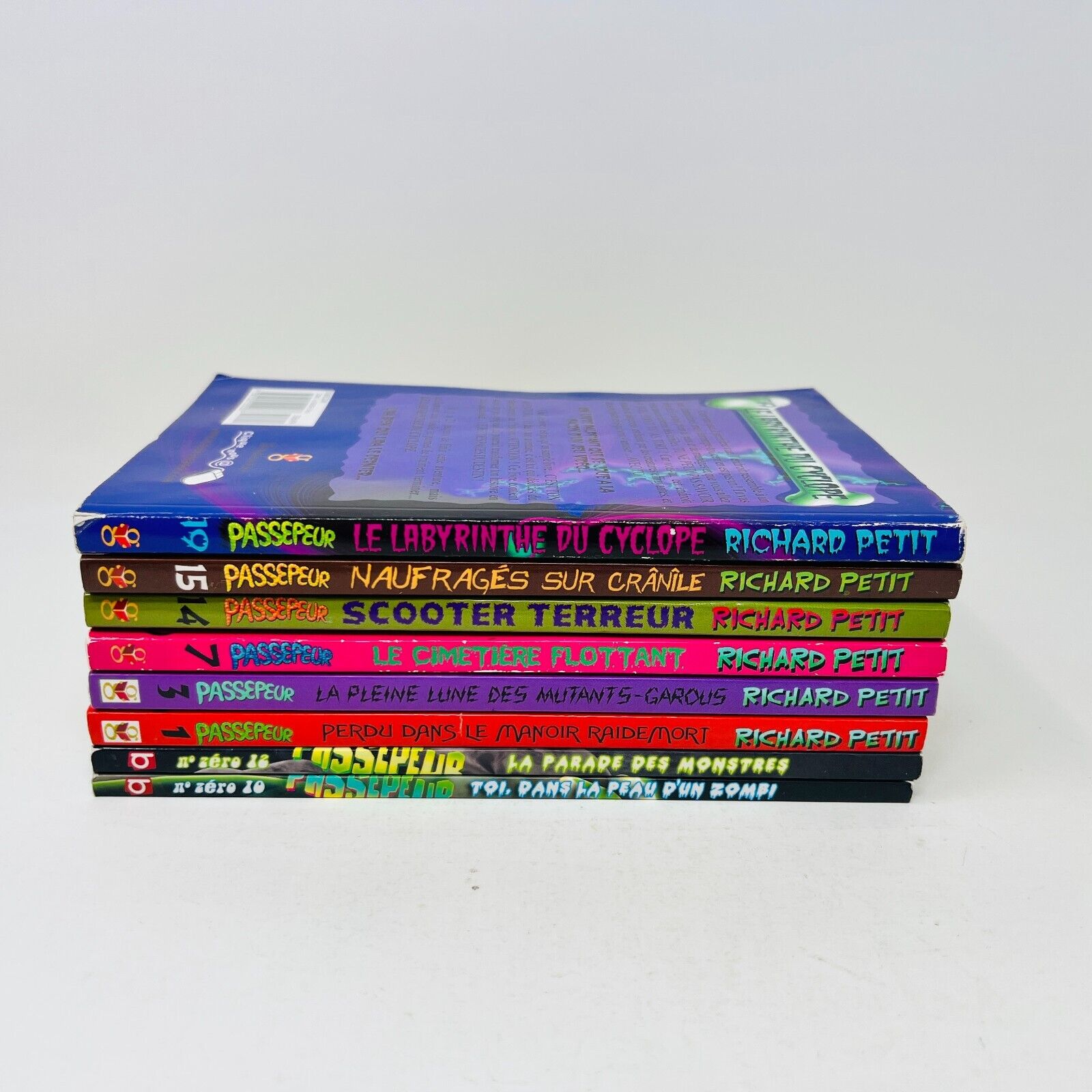 8x Votre Passepeur Horrible Cauchemar/Zéro 2 Livres Signés par Richard Petit Lot