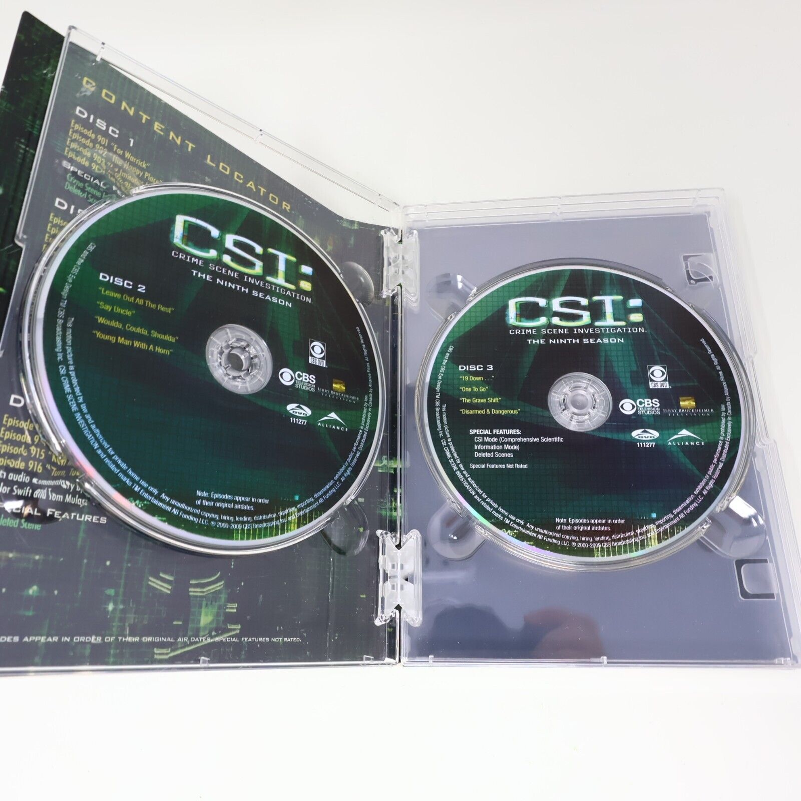 CSI Crime Scene Investigation Ninth Season #9 DVD Tested NTSC Laurence Fishburne