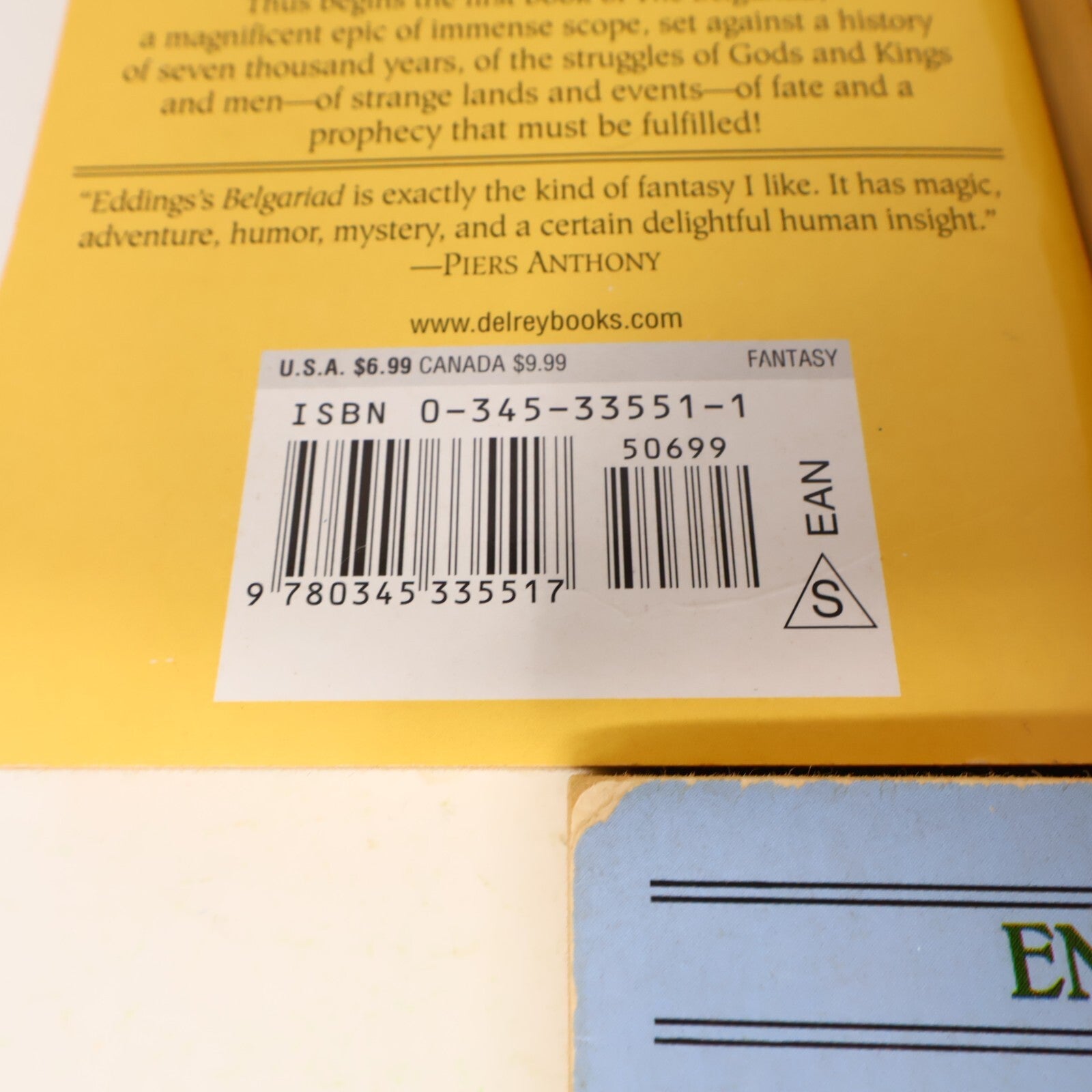 The Belgariad #1-5 5 Books Lot David Eddings Pawn of Prophecy Del Rey Paperback