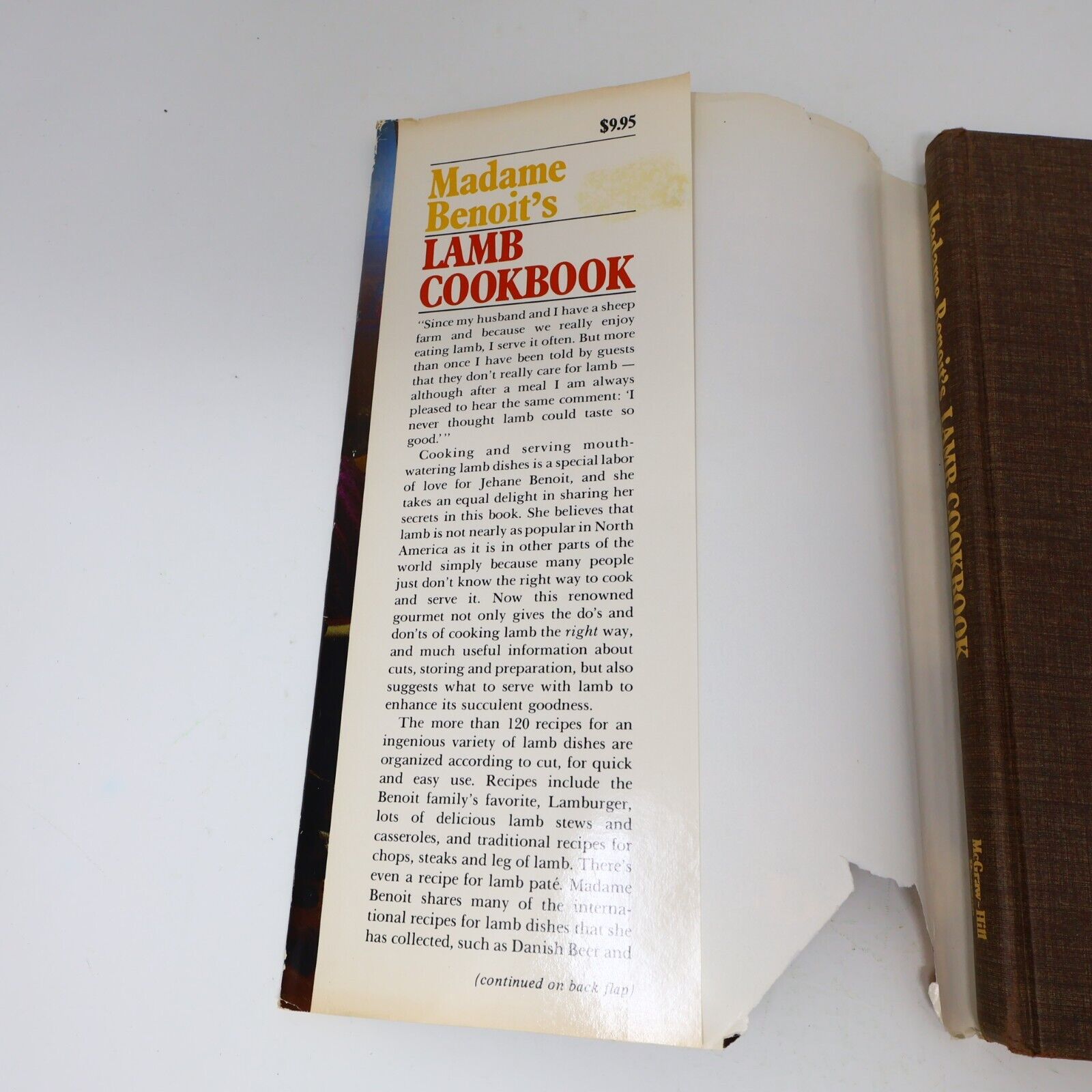 1979 Madame Benoit's Lamb Cookbook by Jehane Benoît Mcgraw-Hill Ryerson HC 70s