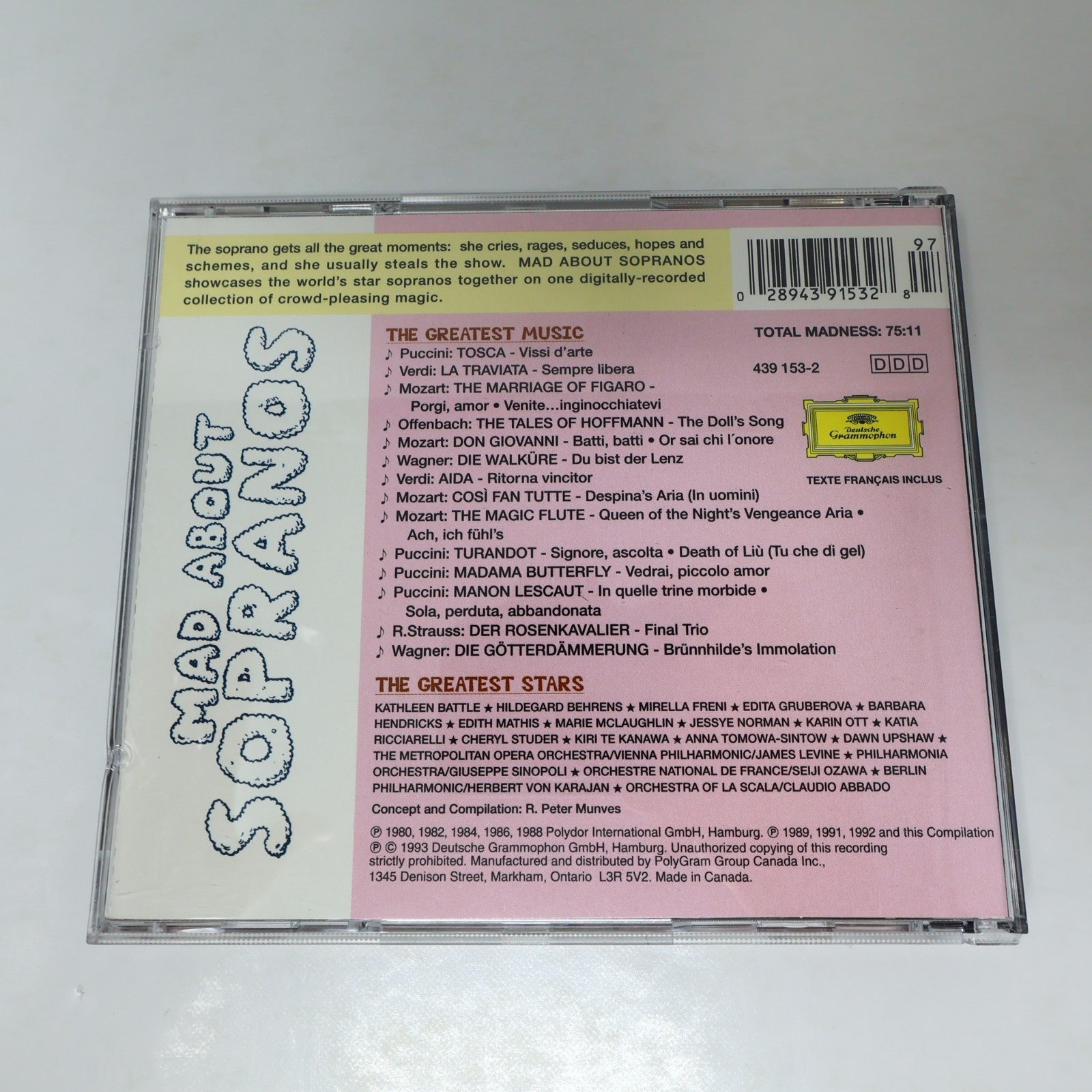 Mad About Tenors/Sopranos 2 CD Lot Deutsche Grammophon Puccini/Verdi/Offenbach