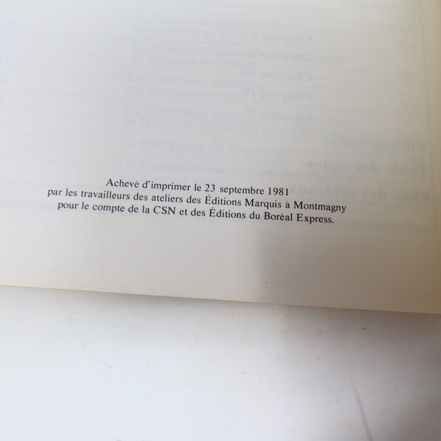 1981 Histoire de la Csn 1921-1981 Jacques Rouillard Boréal Syndicalisme Français
