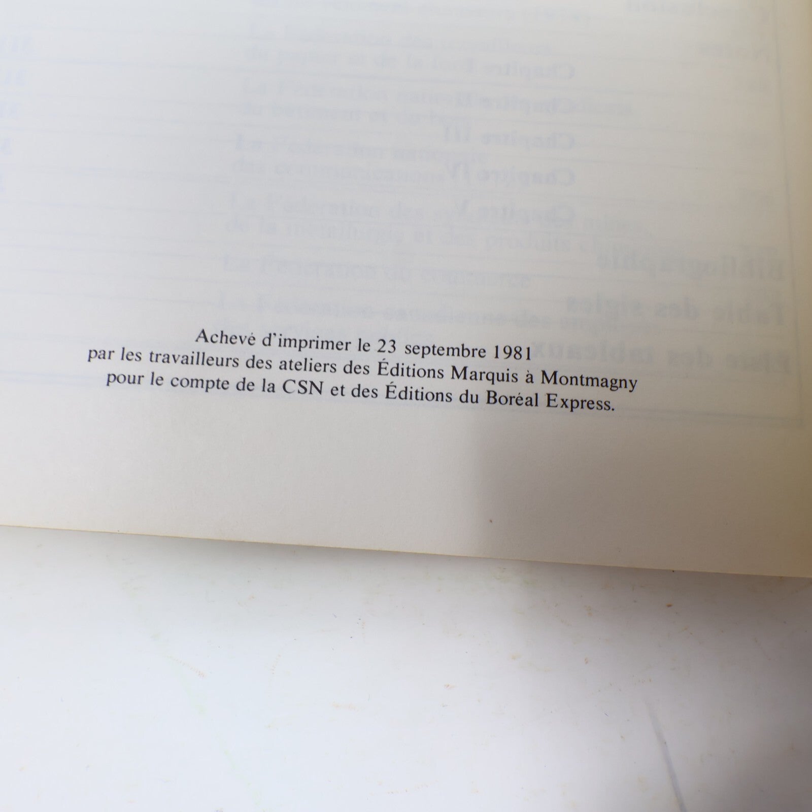 1981 Histoire de la Csn 1921-1981 Jacques Rouillard Boréal Syndicalisme Français