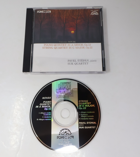 Viteslav Novak Piano Quintet Op 12/String Quartet Op 22 CD Pavel Stepan/Suk 1988