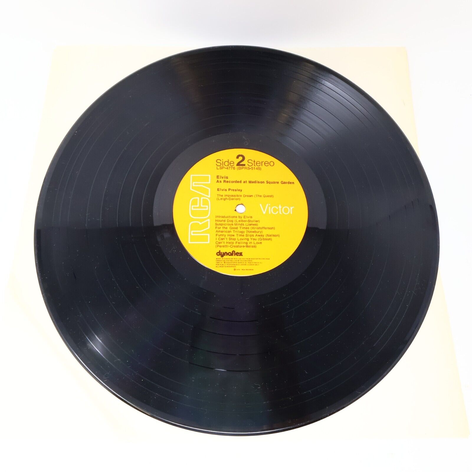 Elvis Presley Elvis As Recorded At Madison Square Garden LP Record 1972 LSP-4776