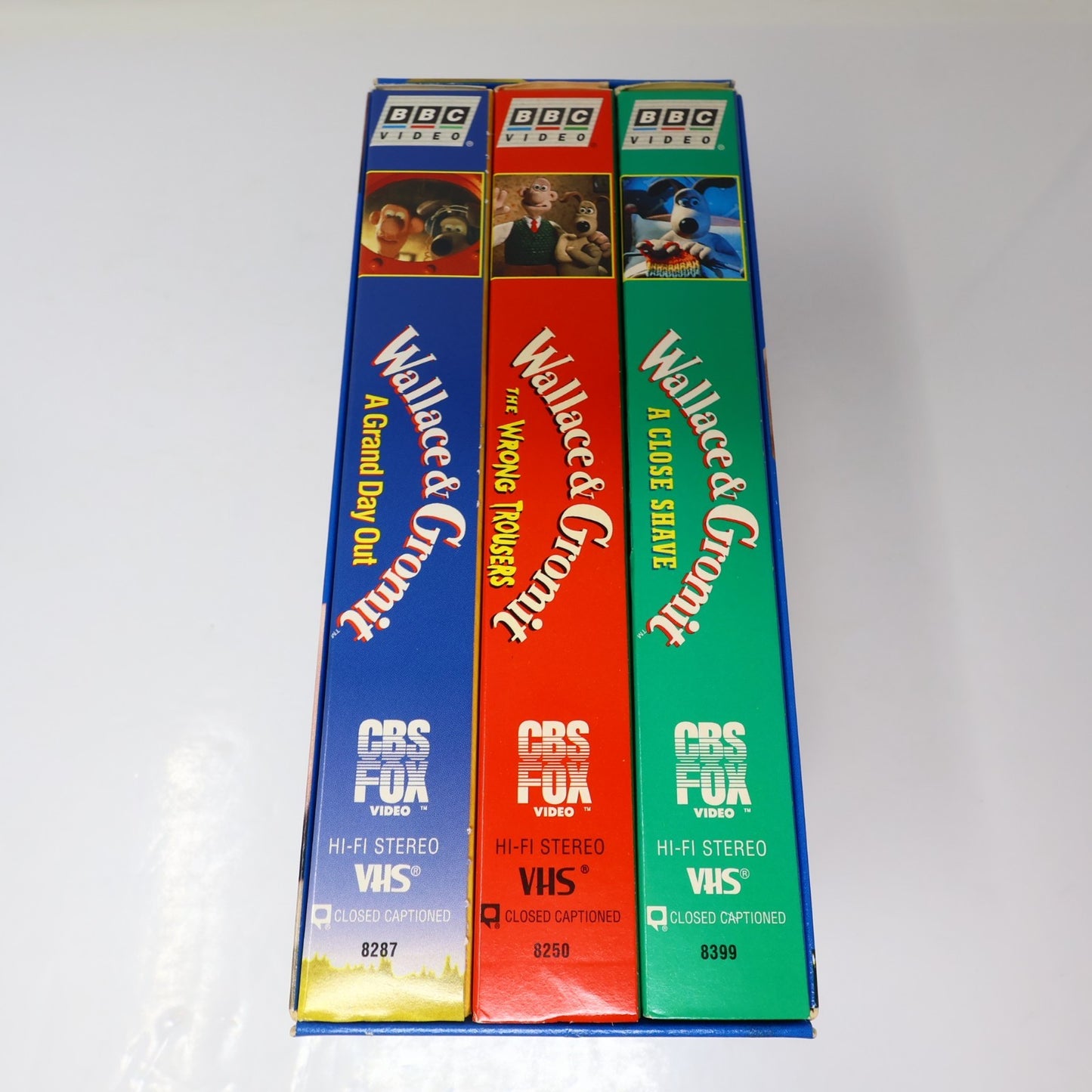 Wallace & Gromit Box Set VHS BBC NTSC Wrong Trousers/A Close Shave/Grand Day Out