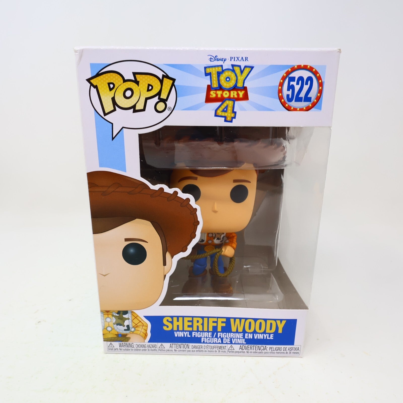Funko Pop! Sheriff Woody Vinyl Figure #522 Toy Story #4 Used With Box Like New