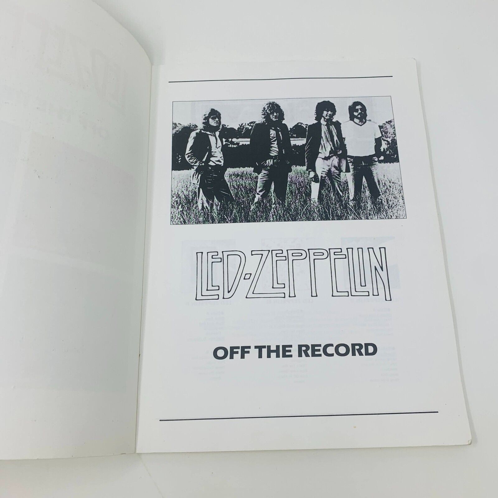 1988 Led Zeppelin Off The Record Songbook Sheet Music Jimmy Page Robert Plant