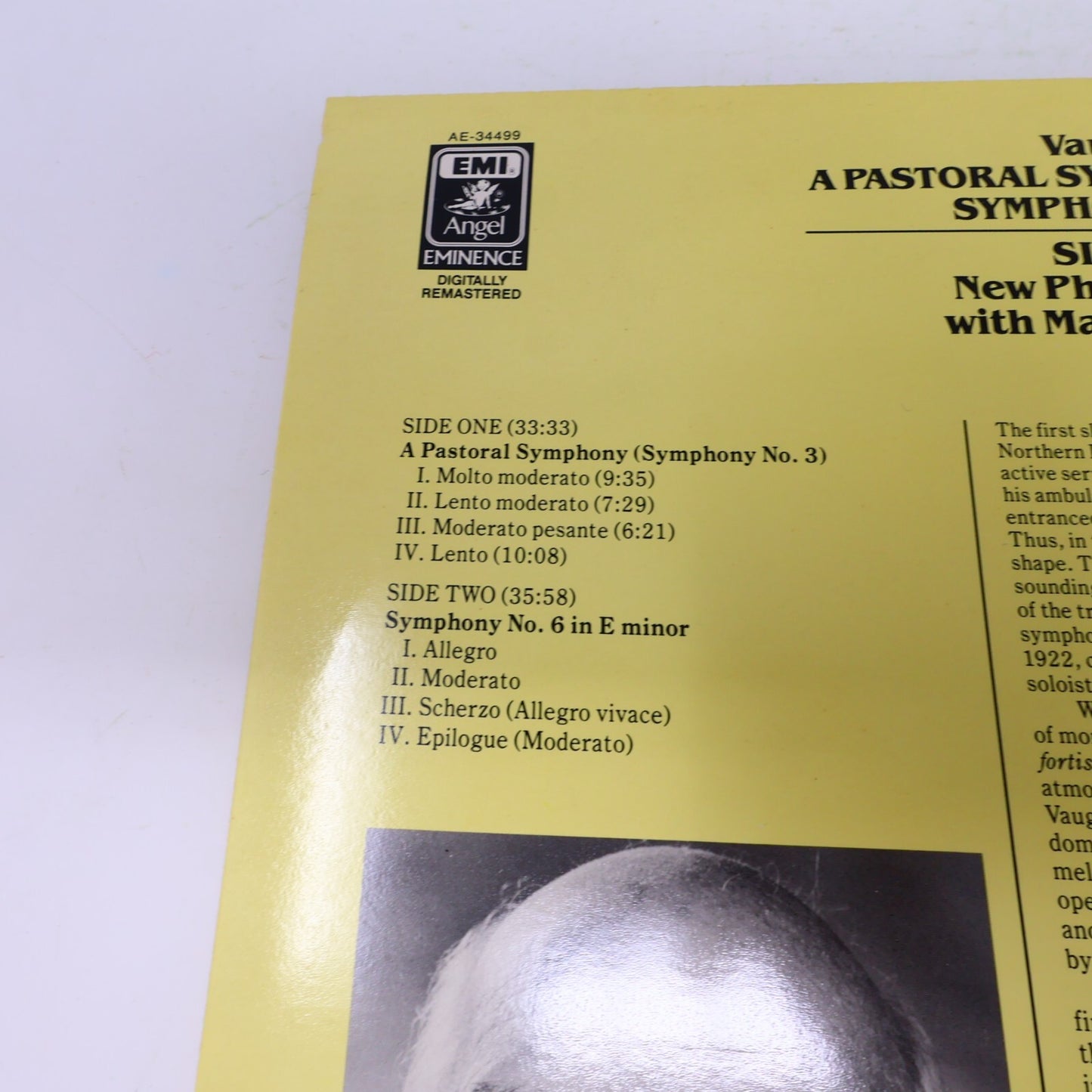 Sir Adrian Boult Vaughan Williams Margaret Price Pastoral Record Vinyl AE-34499
