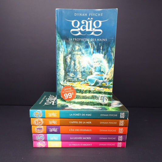 Lot 6 Livres Gaïg #1-5 7 de Dynah Psyché Éditions Michel Quintin Français French