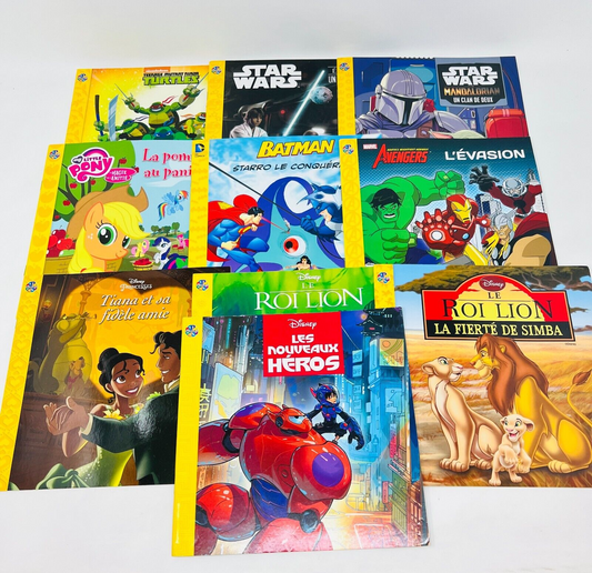 Lot de 10 Livres Phidal Jeunes Enfants Français/French Princesses/Super Héros/+