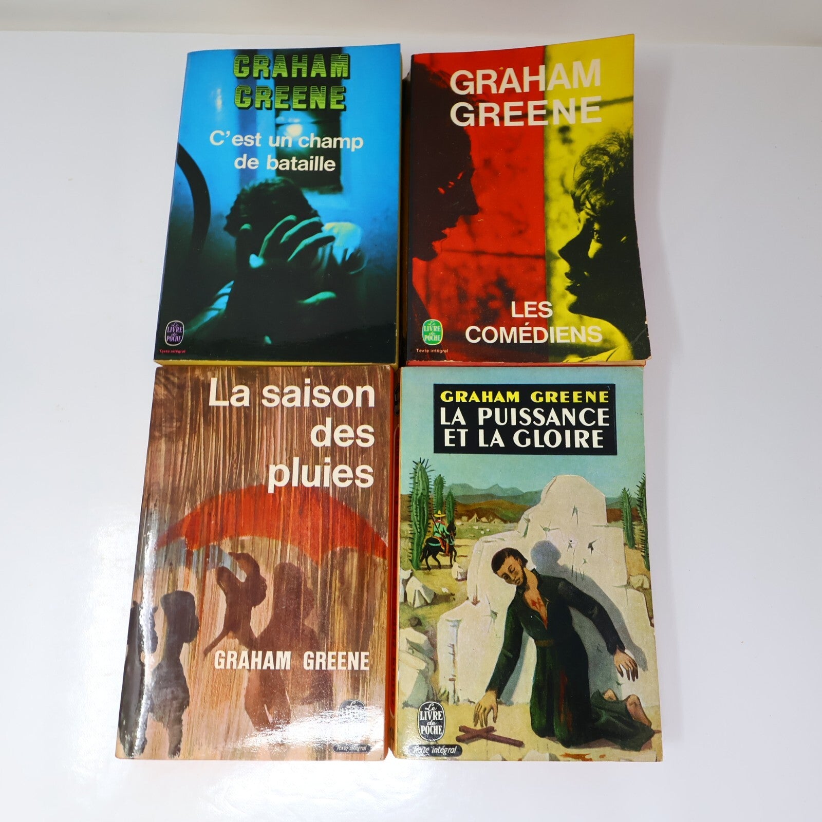 Graham Greene Lot 4 Livres Poche Comédiens/Saison des Pluies Fiction Historique