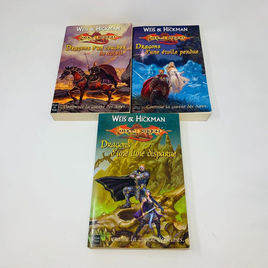 Lancedragon Trilogie La Séquence de la Guerre des Ames Grand Format Lot Livres
