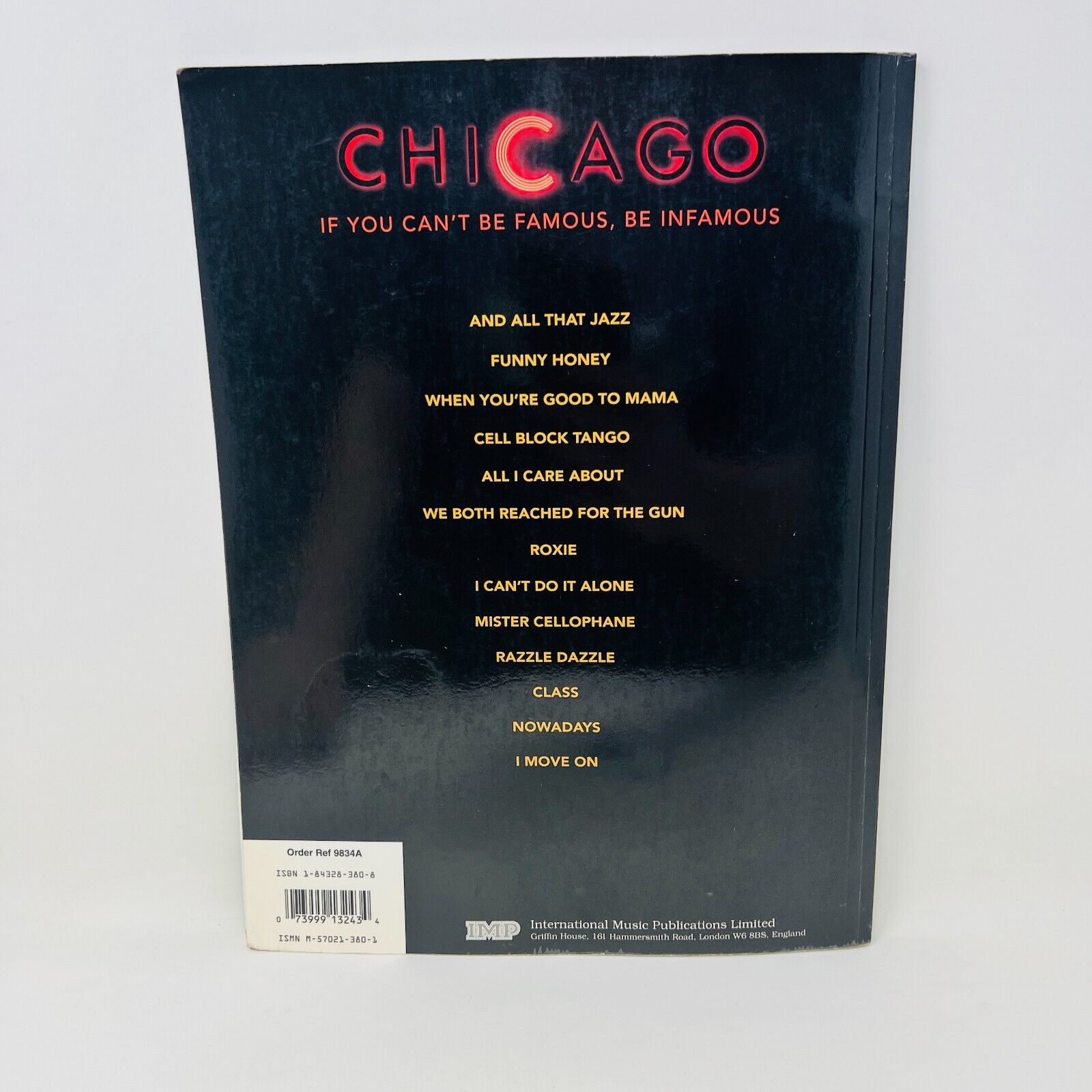 2003 Chicago Movie Vocal Selections IMP Songbook Sheet Music Piano Paperback