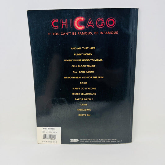 2003 Chicago Movie Vocal Selections IMP Songbook Sheet Music Piano Paperback