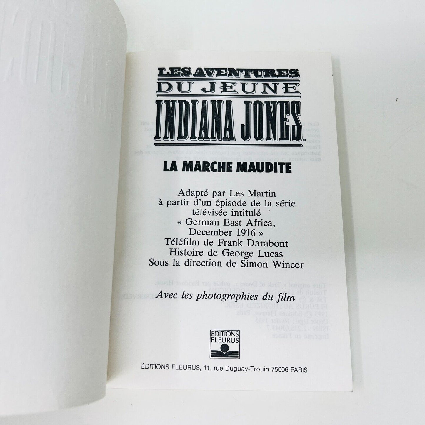 4x Les Aventures du Jeune Indiana Jones Lot Livres 90s La Lettre Secrète