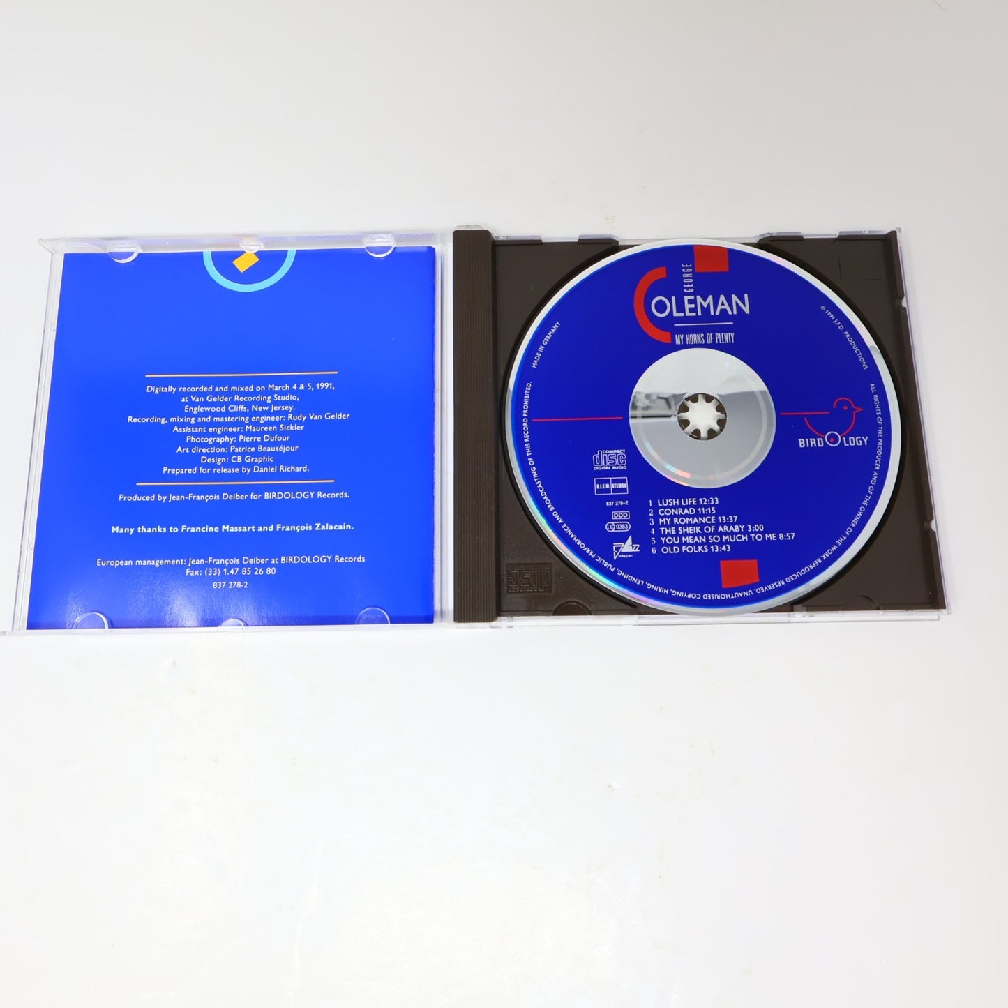 My Horns of Plenty CD George Coleman/Harold Mabern/Bill Higgins/Ray Drummond 90s