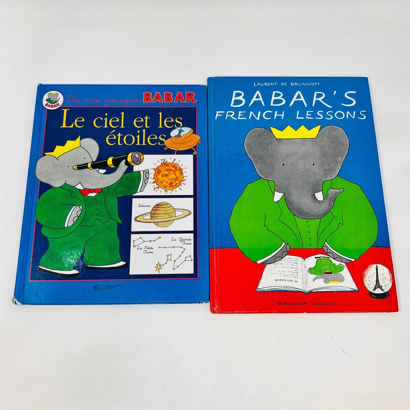 6x Babar Dis Moi Pourquoi/French Lessons en Francais Espace/Étoiles/Transport