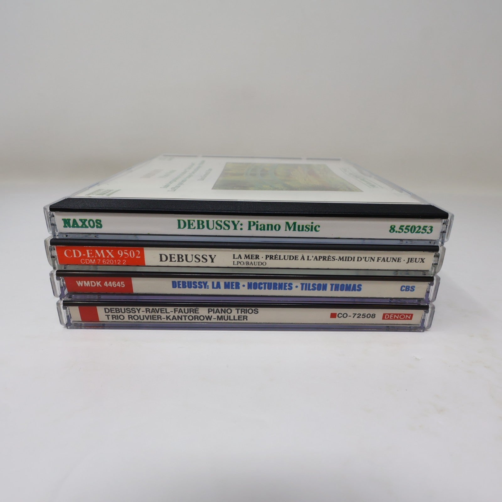 Debussy 4 CD Lot Piano Music/Piano Trios/La Mer/Nocturnes/Jeux Baudo/Thomas 80s