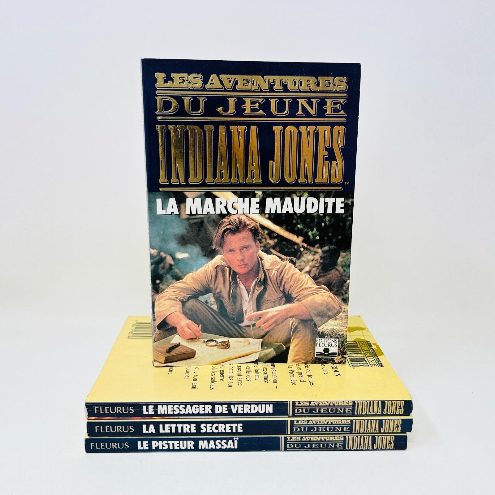 4x Les Aventures du Jeune Indiana Jones Lot Livres 90s La Lettre Secrète