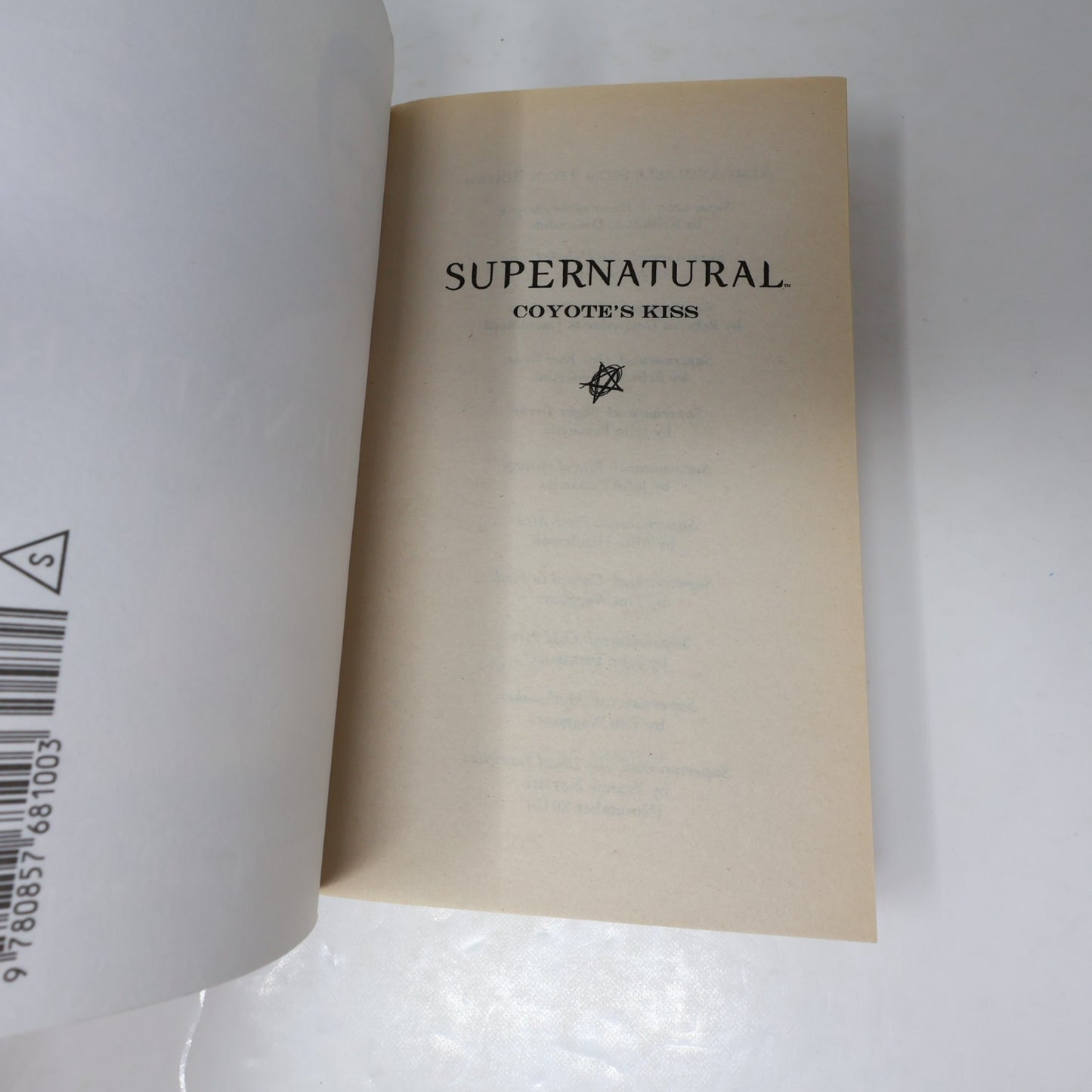 Supernatural Coyote's Kiss Christa Faust Titan Books 2011 PB Horror Fantasy