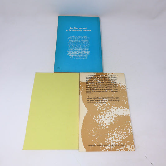 Denise Boucher Lot 3 Livres Cyprine/Retailles/Les Fées ont Soif Théâtre Poésie