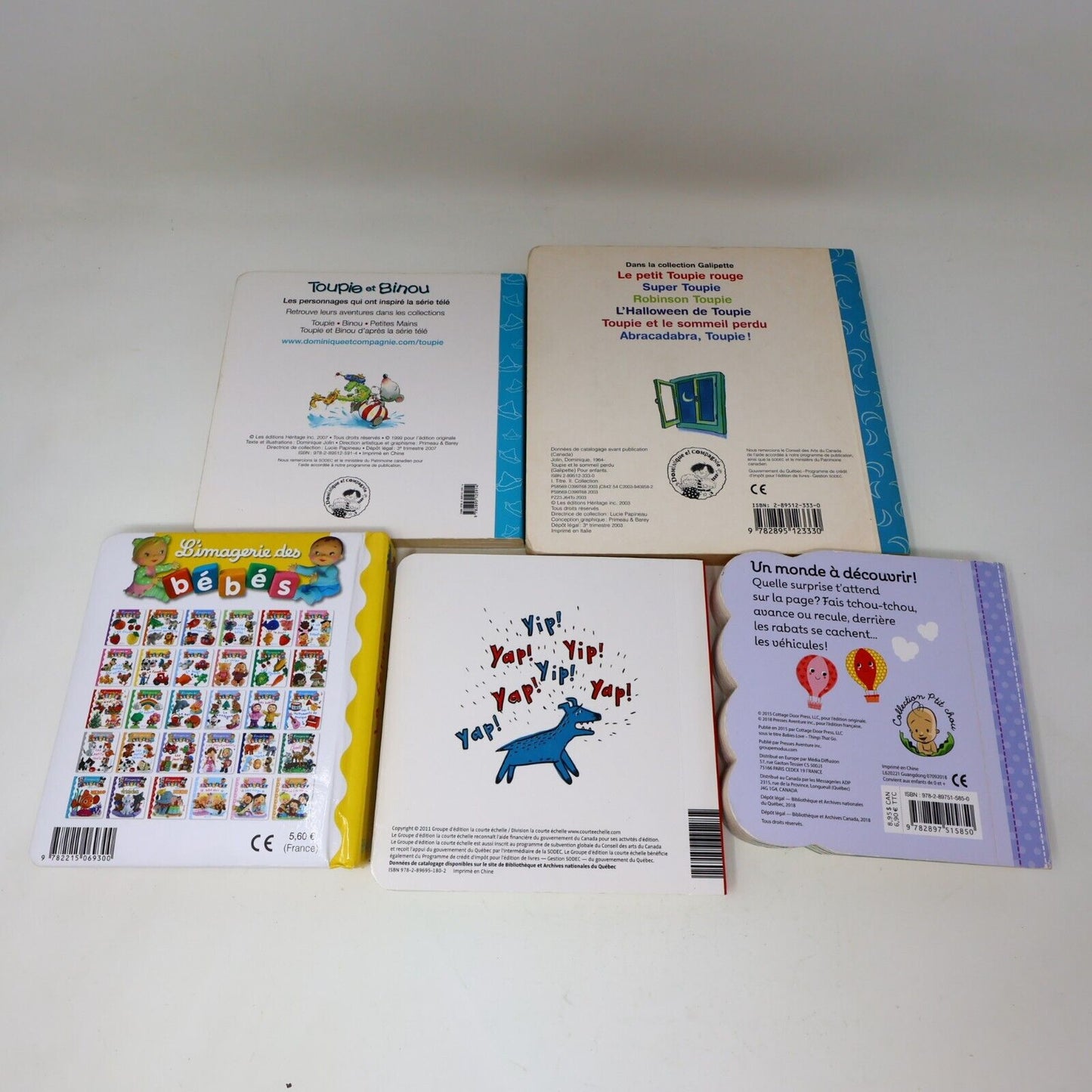 Lot 8 Livres Jeunes Enfants Cartonnés P'tit Garçon L'Imagerie Toupie Français HC