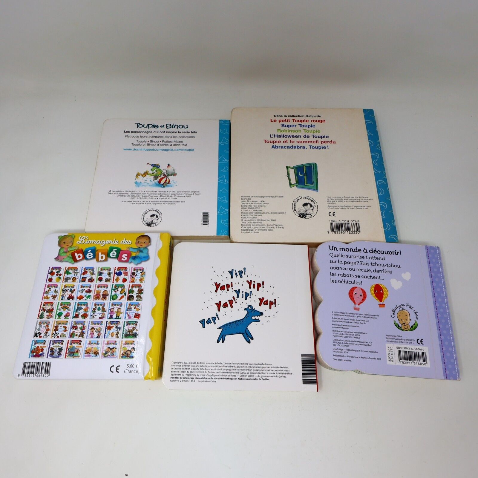 Lot 8 Livres Jeunes Enfants Cartonnés P'tit Garçon L'Imagerie Toupie Français HC