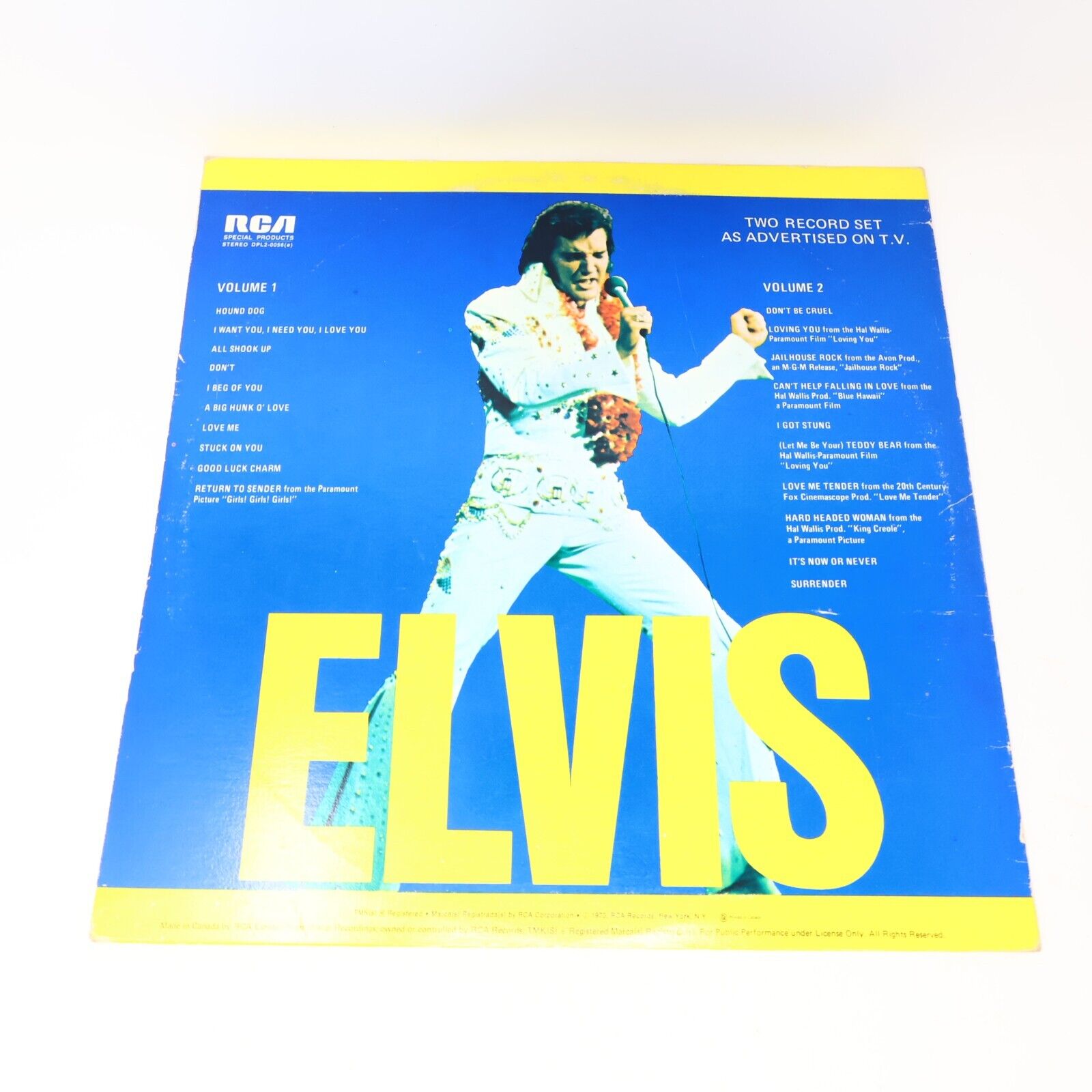 Elvis Presley Elvis Record 2x LP RCA Special Products DPL2-0056(e) 1973 Canada