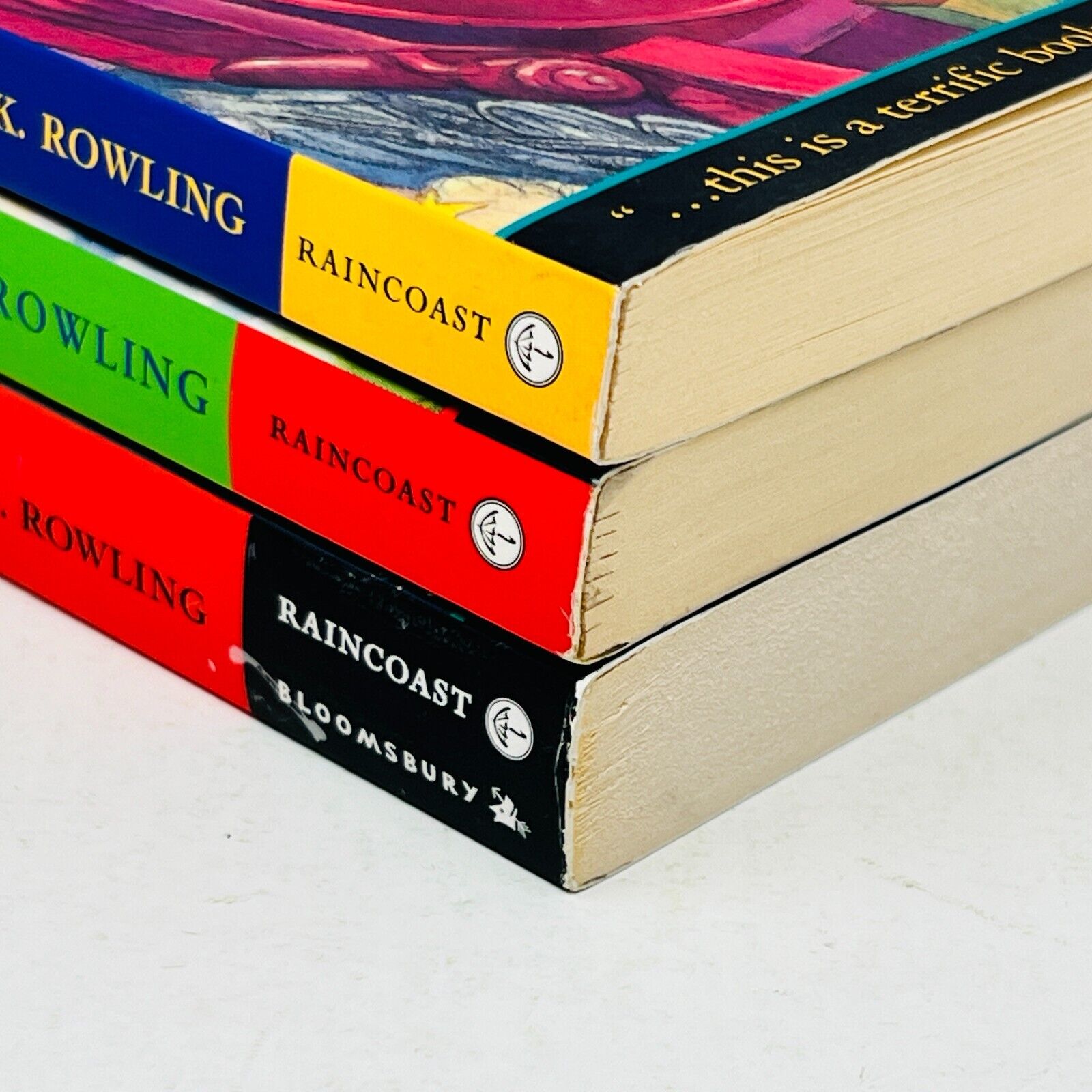 Harry Potter #1-2-3 Lot of Raincoast Paperback Books Rowling Philosopher's Stone