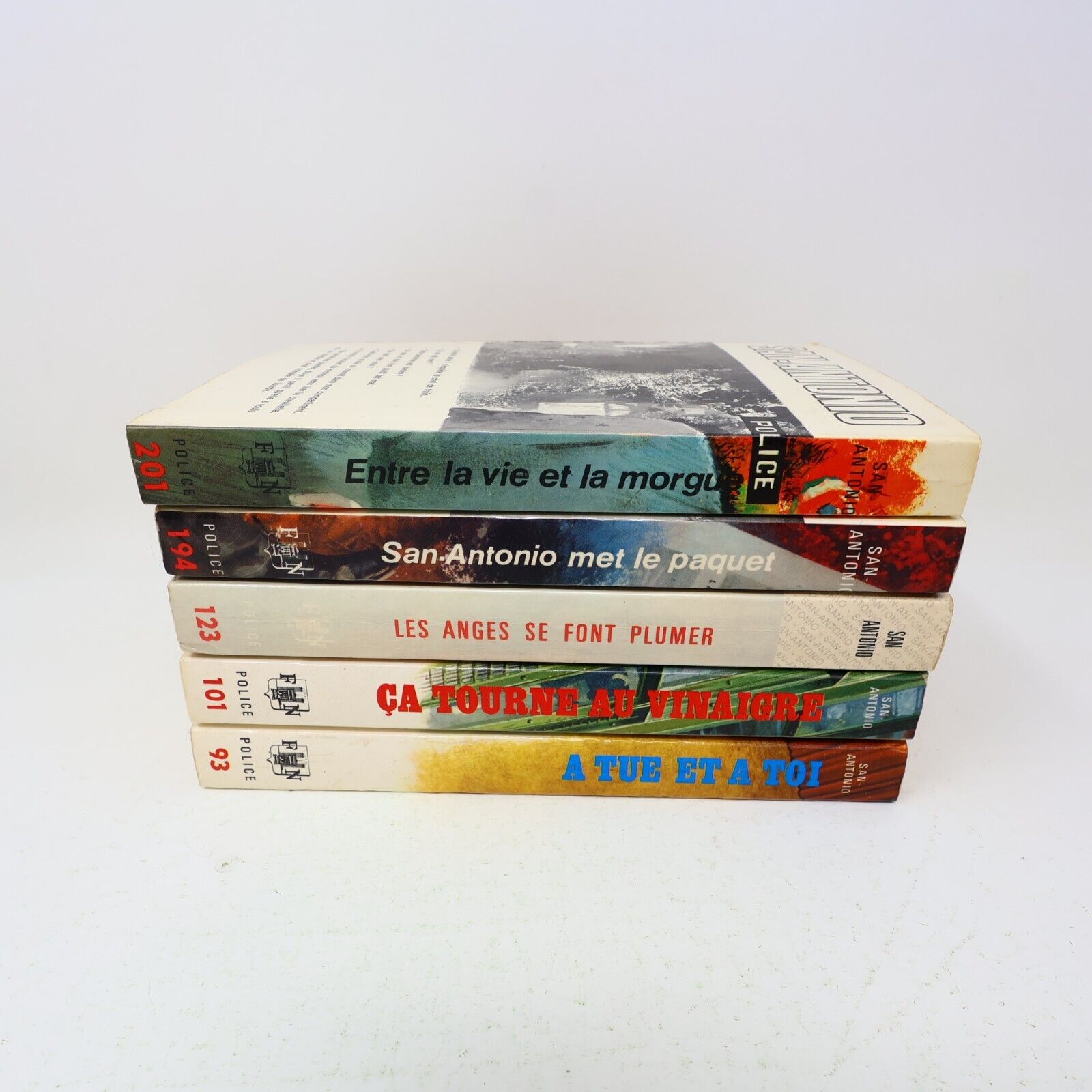 San-Antonio Romans Spécial Police Lot 5 Livres Français 70s #93 101 123 194 201